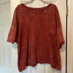 Women’s Zenana Acid wash shirt